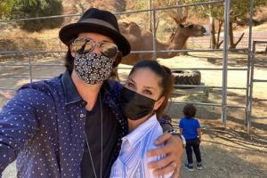 Sunny Leone visits an animal reserve with husband Daniel and kids