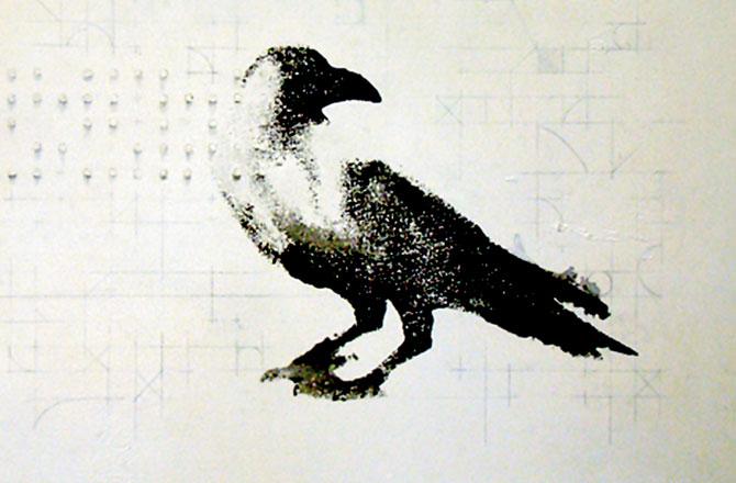 An Untitled crow creation by Somnath Mane, 2009