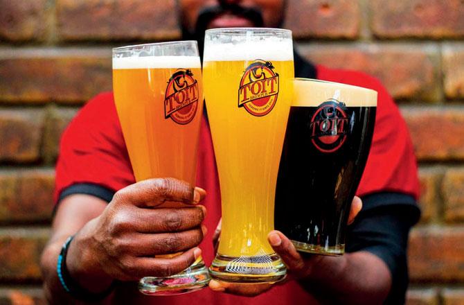 Toit at Lower Parel is providing pick-up and deliveries for both food and alcohol and their one litre growlers that cost Rs 550