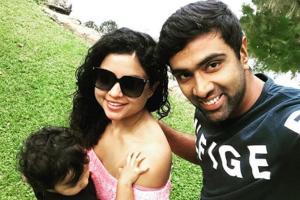 R Ashwin shows his loving side with wife Prithi and daughters