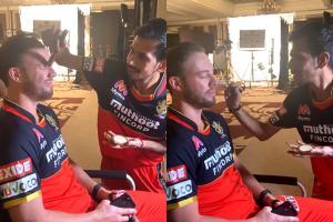 Yuzvendra Chahal gives AB de Villiers a touch-up and it's hilarious!