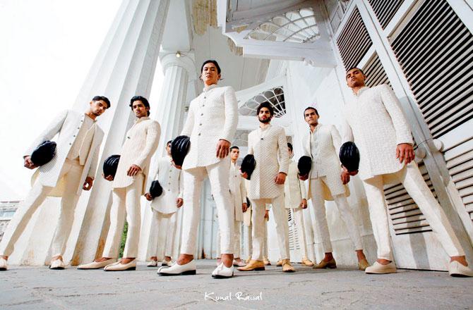 The collection by Kunal Rawal was shot at The Asiatic Society of Mumbai