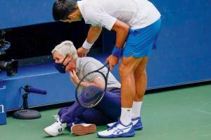 Novak Djokovic on lineswoman: Care for her, please!