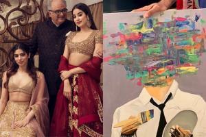 See Photos: Boney Kapoor shares Janhvi and Khushi Kapoor's paintings