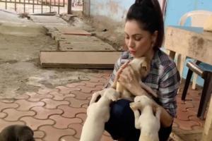 Munmun Dutta spends playtime with her 'rescued babies'