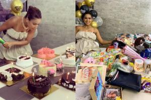 Nia Sharma turns 30; celebrates with 18 cakes and customised gifts