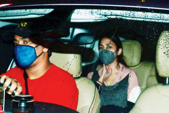 Rhea Chakraborty at the DRDO guest house. PIC/SAMEER MARKANDE