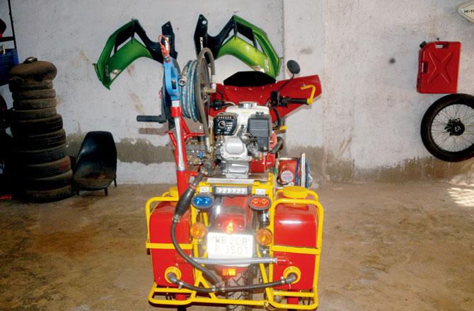 The bike has been designed after a lot of research and interactions with firefighters to understand their requirements