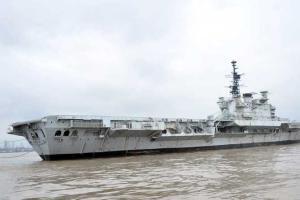 Decommissioned aircraft carrier 'Viraat' sails into oblivion