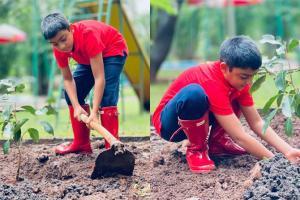Ajay wishes Yug on his birthday, shares his pictures of planting a tree
