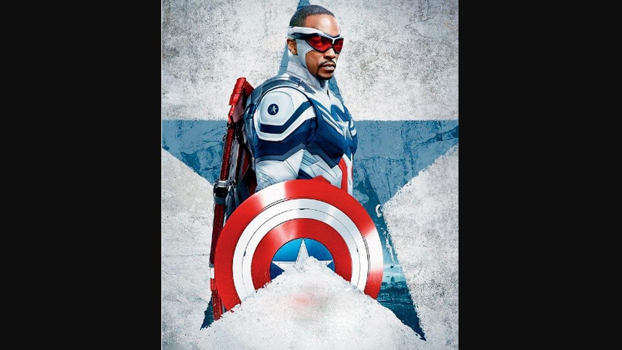 Anthony Mackie takes the shield