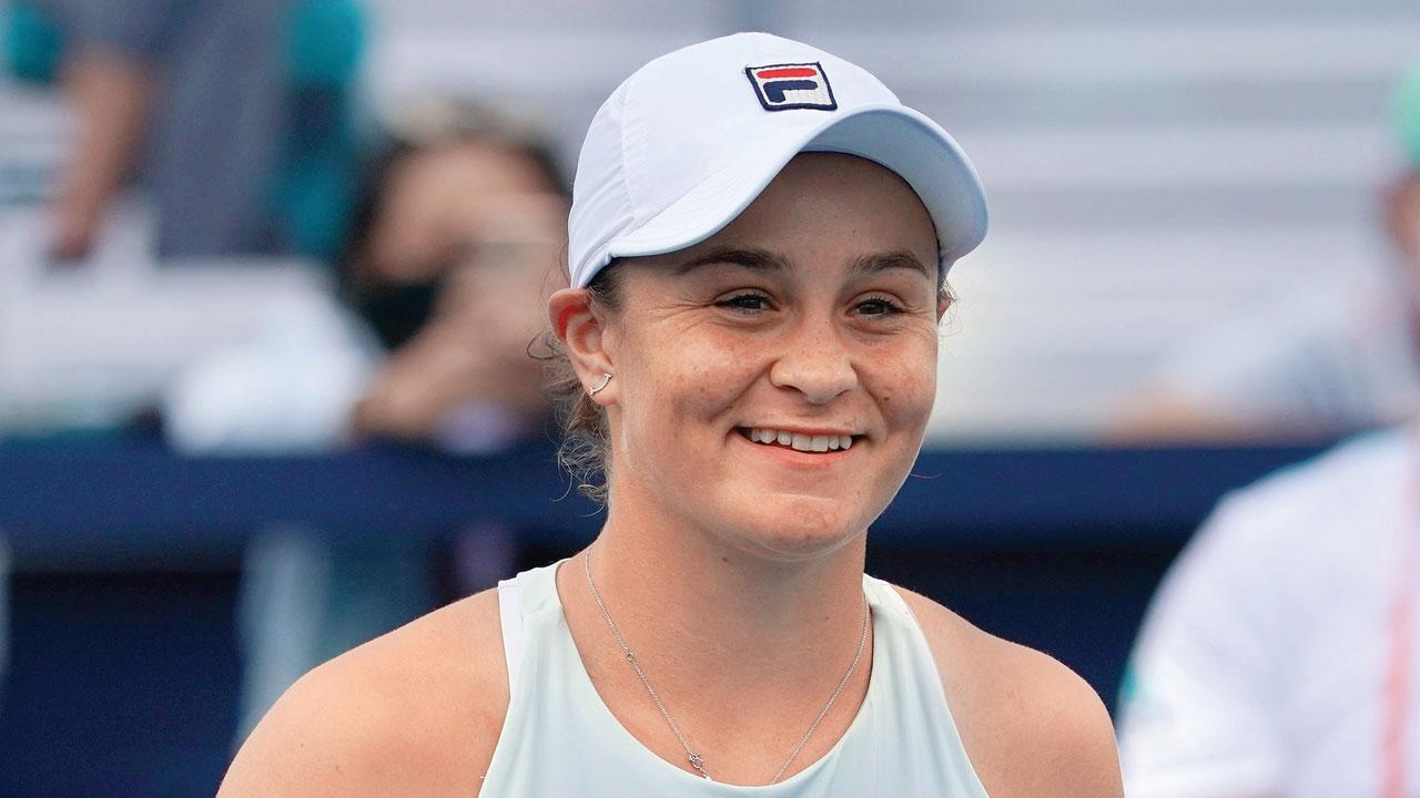 Ashleigh Barty in quarters at Charleston