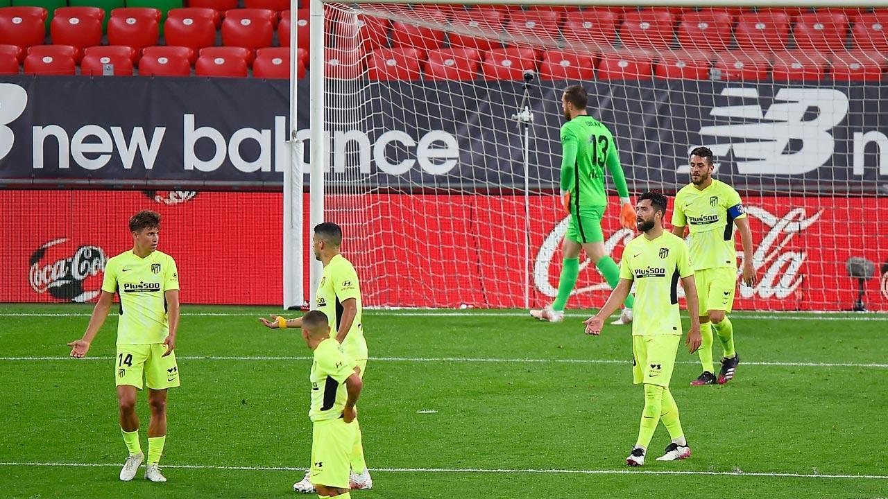 La Liga: Atletico Madrid suffer shock 1-2 loss to Bilbao