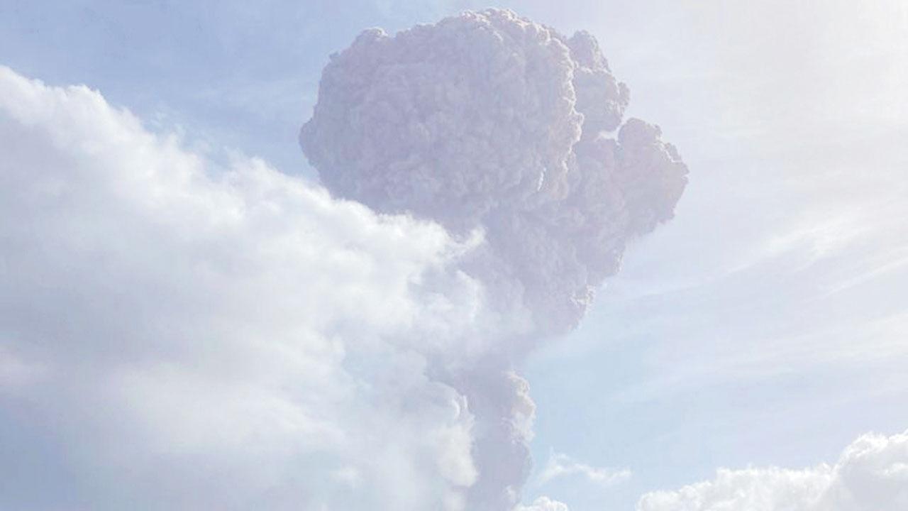 Explosive volcano erupts in Caribbean