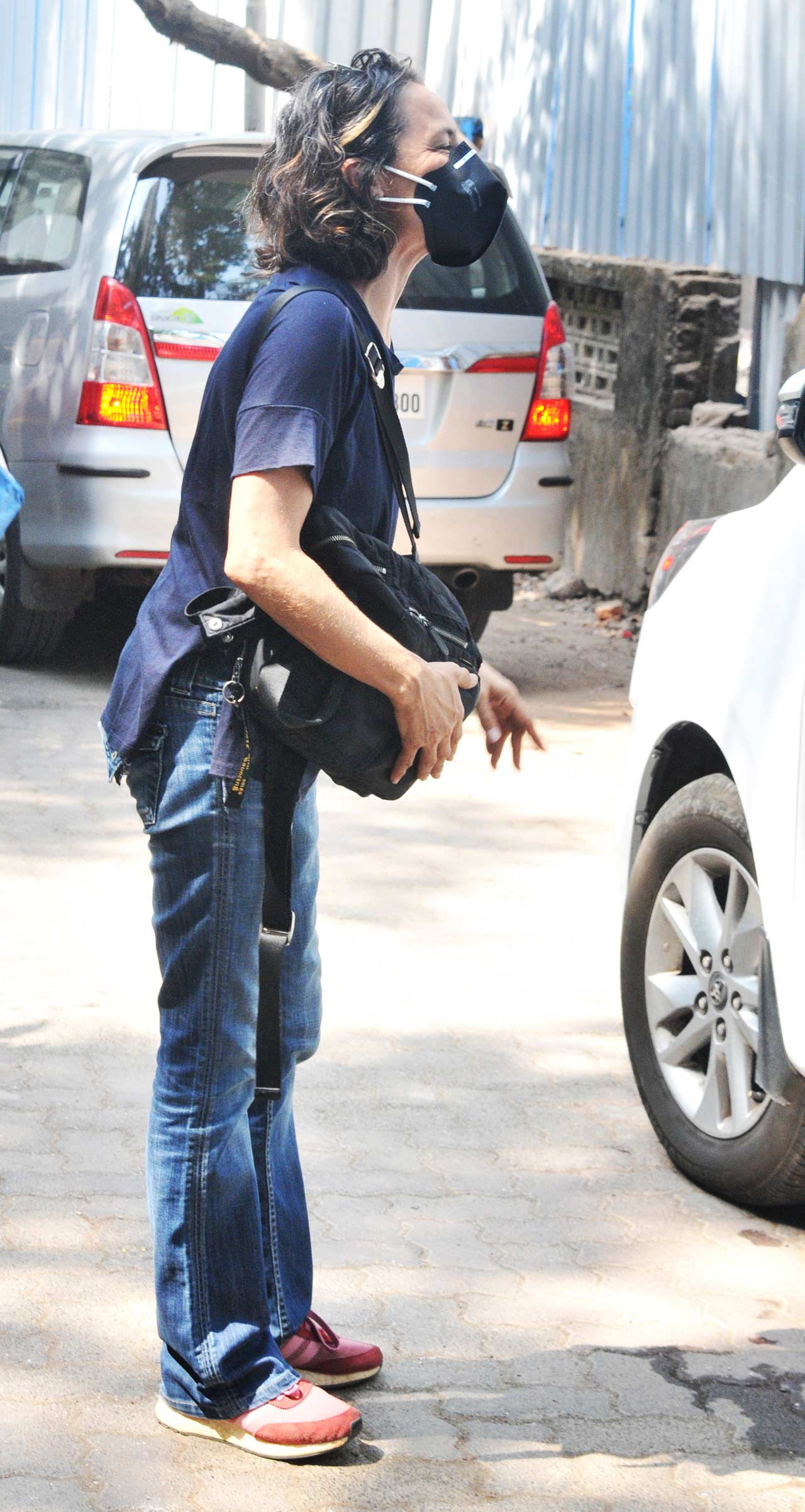 Adhuna Bhabani, Farhan Akhtar's ex-wife was snapped with her pet in Bandra, Mumbai.