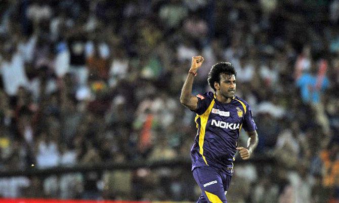 Laxmipathy Balaji:  The Indian fast bowler became the first cricketer to claim a hat-trick in IPL during his stint with Chennai Super Kings in 2008. (Pic/ AFP)