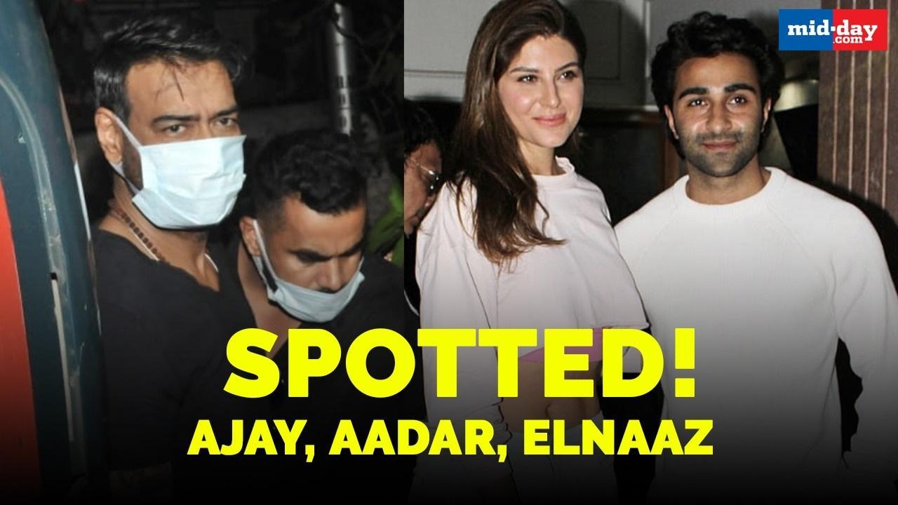 Celebs spotted: Ajay Devgn, Aadar Jain and Elnaaz Noorani clicked in Mumbai