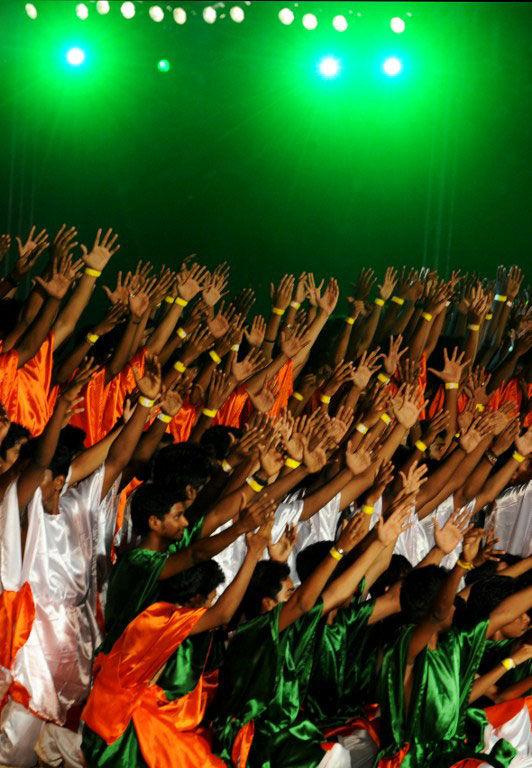 Hand it to them: An Indian dance group perform during the opening ceremony of the Indian Premier League (IPL) Twenty20 at The M.A. Chidambaram Stadium in Chennai on April 8, 2011