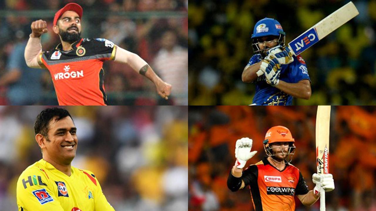 Virat, Rohit, Dhoni and Warner. Pictures/ AFP