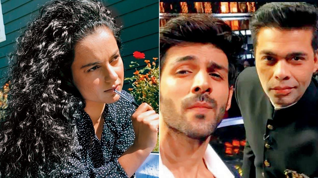 Kangana Ranaut stirs up nepotism debate again on Kartik Aaryan's sudden exit from Dharma