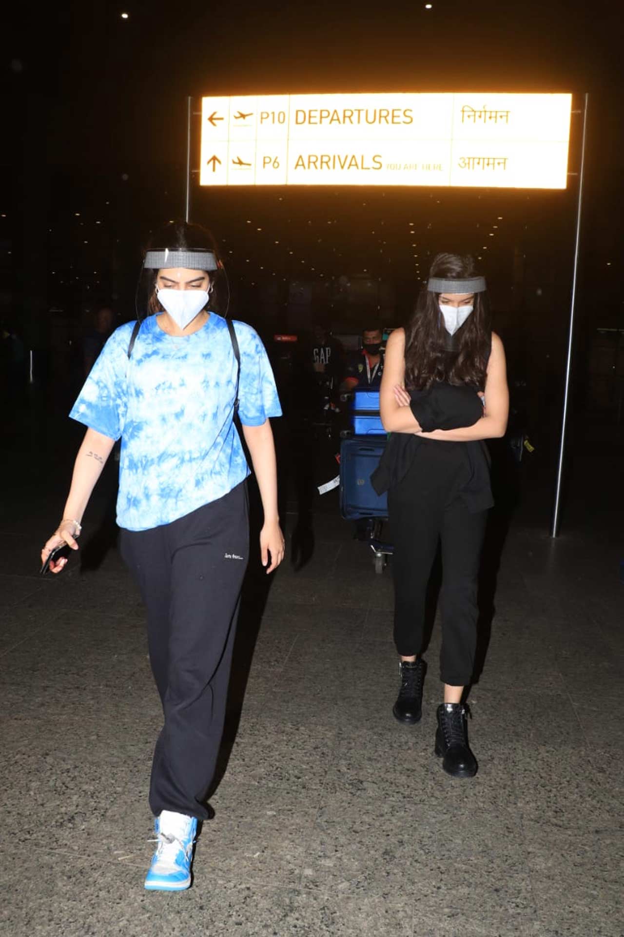 Arjun Kapoor's sister Anshula was seen wearing a denim jacket, paired with basic pair of pants.