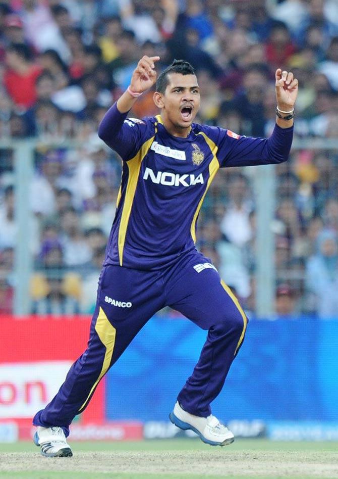 Sunil Narine: The West Indian star spinner took a hat-trick for Kolkata Knight Riders in 2013 against Kings XI Punjab. (Pic/ AFP)