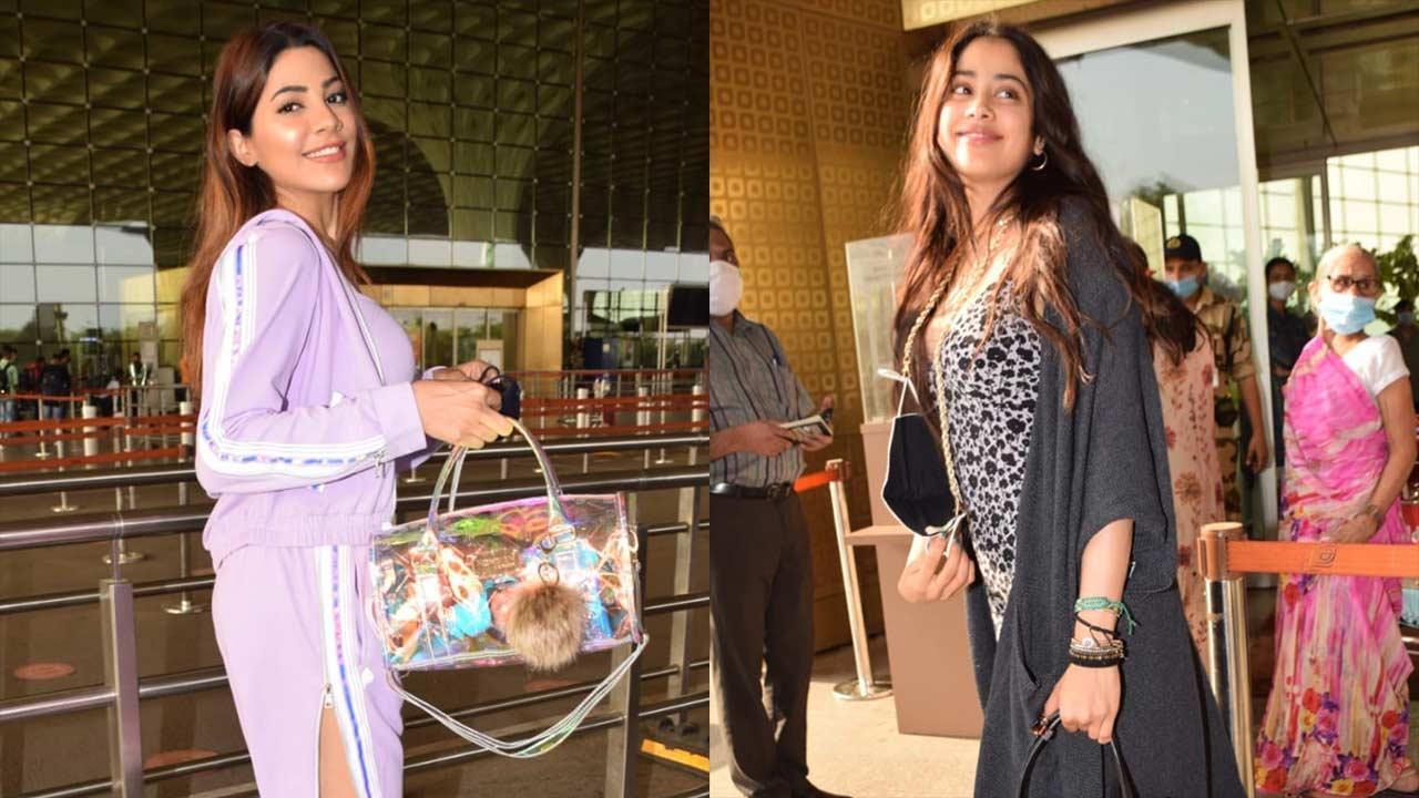 Janhvi Kapoor, Nikki Tamboli, Shefali Jariwala, Ranveer Singh at Mumbai airport