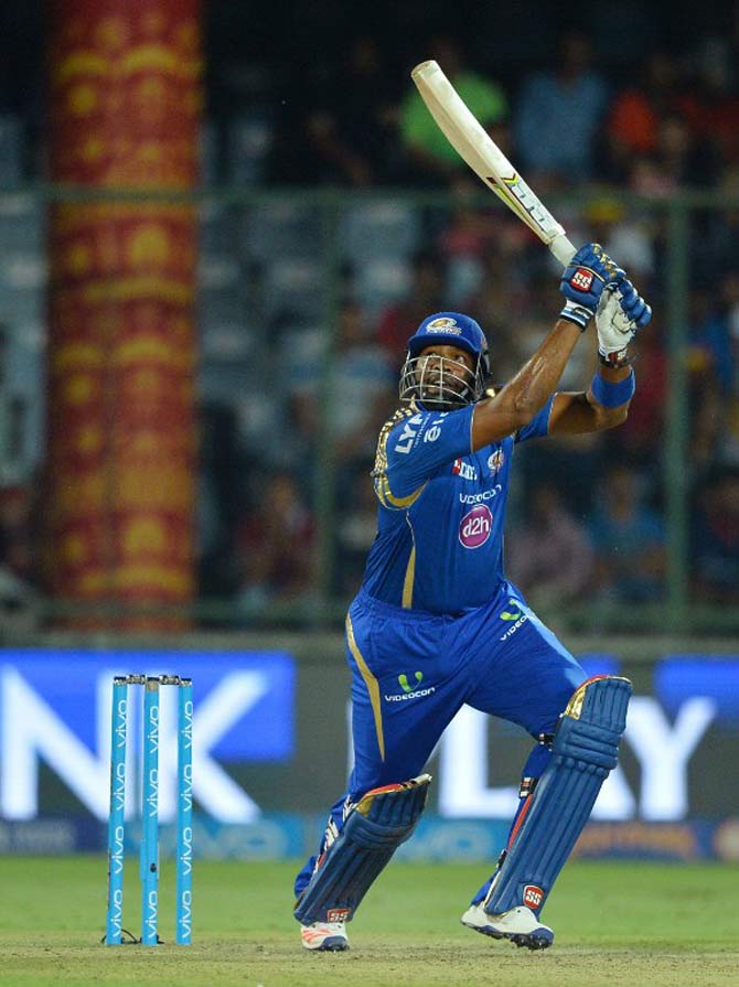 Kieron Pollard - 17 balls: Mumbai Indians vs Kolkata Knight Riders on 28 April 2016. Fours - 2. Sixes - 6
