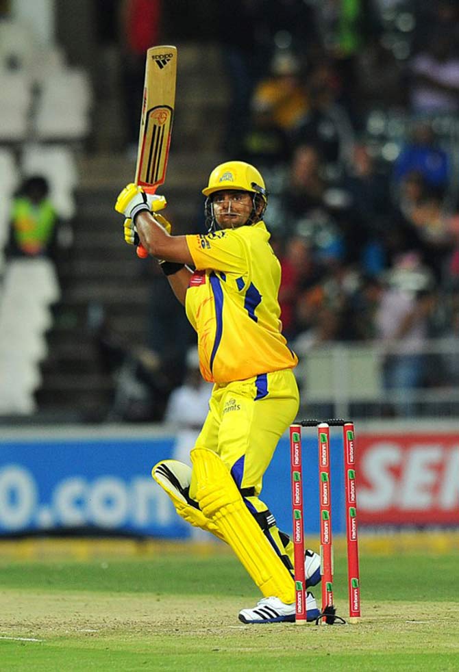 Suresh Raina - 16 balls: Chennai Super Kings vs Kings XI Punjab on 30 May 2014. Fours - 12. Sixes - 6