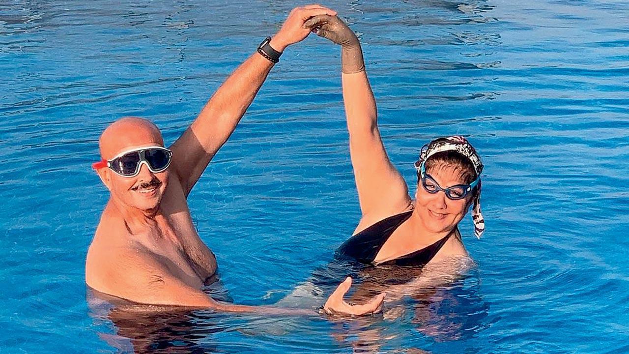 Pinkie Roshan and Rakesh Roshan celebrate the golden anniversary