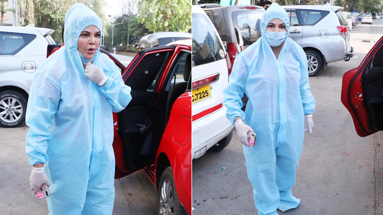 Rakhi Sawant was snapped in Lokhandwala market, all dressed in a PPE kit. The actress had stepped out for vegetable shopping, wearing a PPE kit. She even shared a video of hers on Instagram and wrote in the caption, 