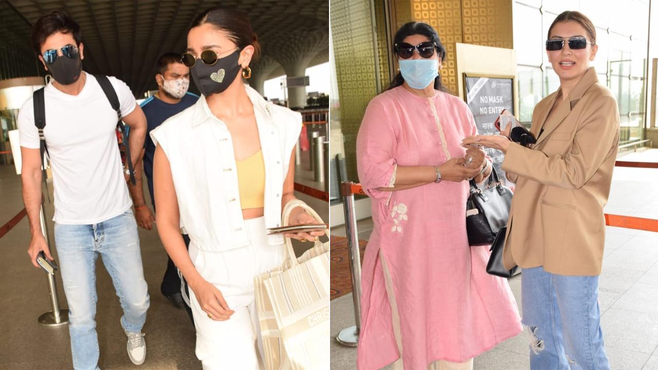 Ranbir, Alia jet off to Maldives; Hansika clicked with mom at Mumbai airport