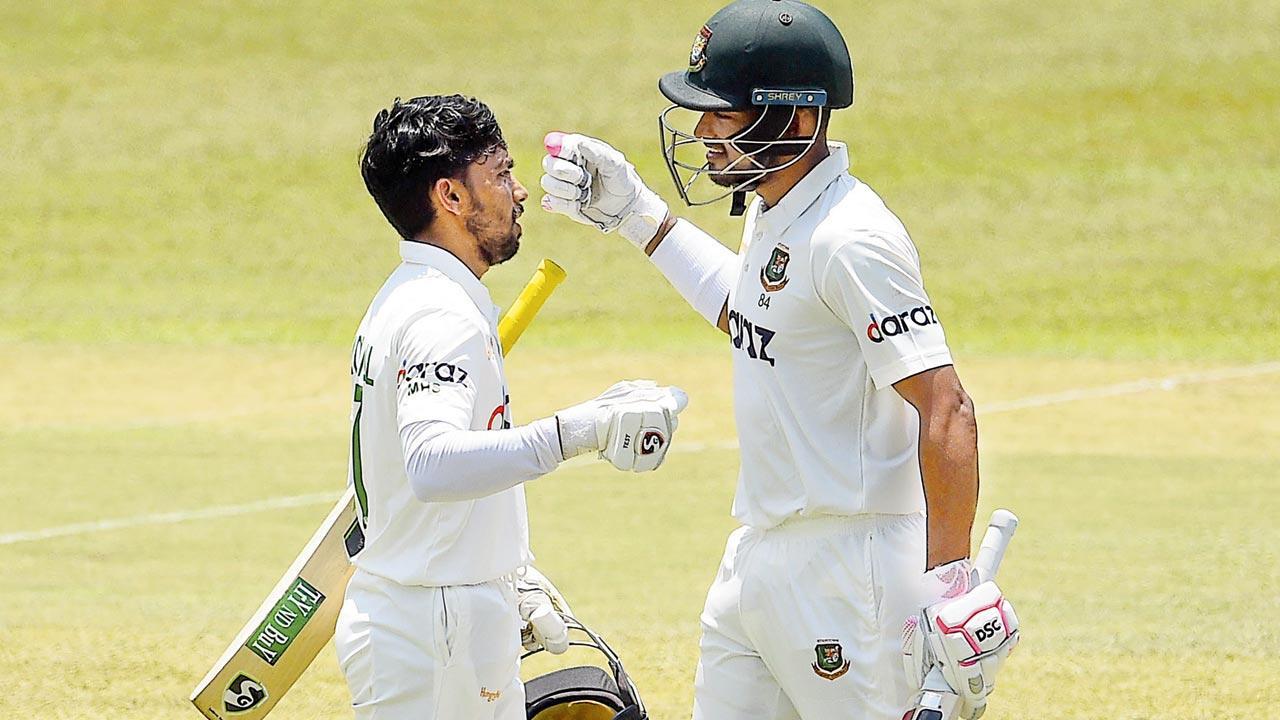 Najmul Shanto and Mominul Haque put Bangladesh on top against Sri Lanka