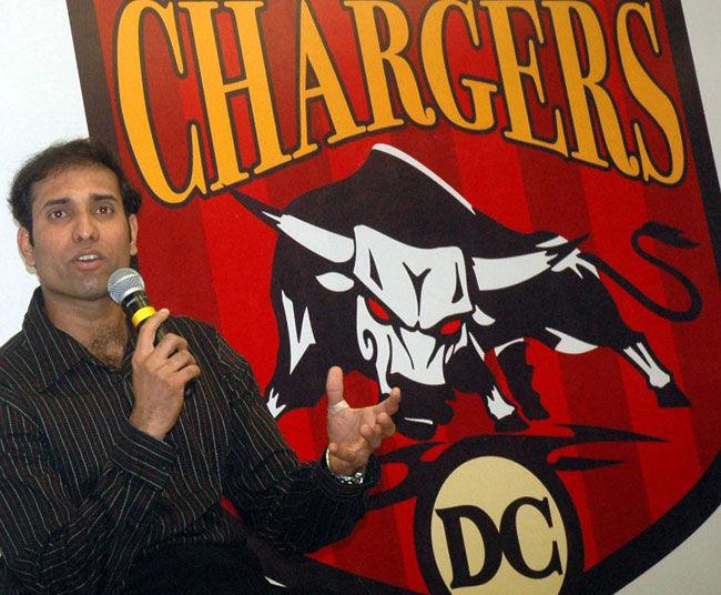 VV Yes!: Even VVS Laxman could not stay away from the glitz and glamour of IPL. He captained Hyderabad's  Deccan Chargers in 2008. Here he is seen addressing a press conference in Hyderabad, late 18 March 2008, during an unveiling ceremony