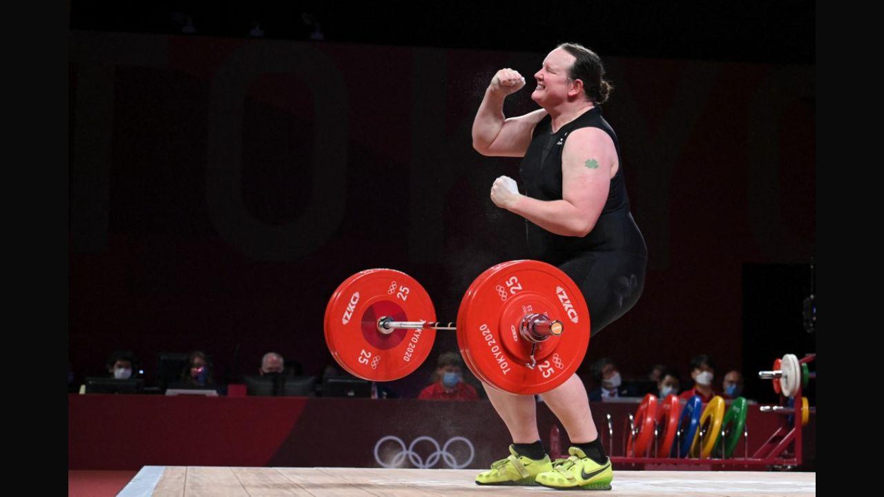 New Zealand weightlifter Laurel Hubbard made history at the 2020 Tokyo Olympics as she became the first openly transgender athlete to compete in an individual event at the Games. While 43-year-old Hubbard did not reach the final, she cupped her hands to depict a heart to all the people who supported her – her fellow country people, the International Olympic Committee and the International Weightlifting Federation. In this photo, New Zealand's Laurel Hubbard reacts in the women's +87kg weightlifting competition during the Tokyo 2020 Olympic Games at the Tokyo International Forum in Tokyo on August 2, 2021. Photo: AFP 