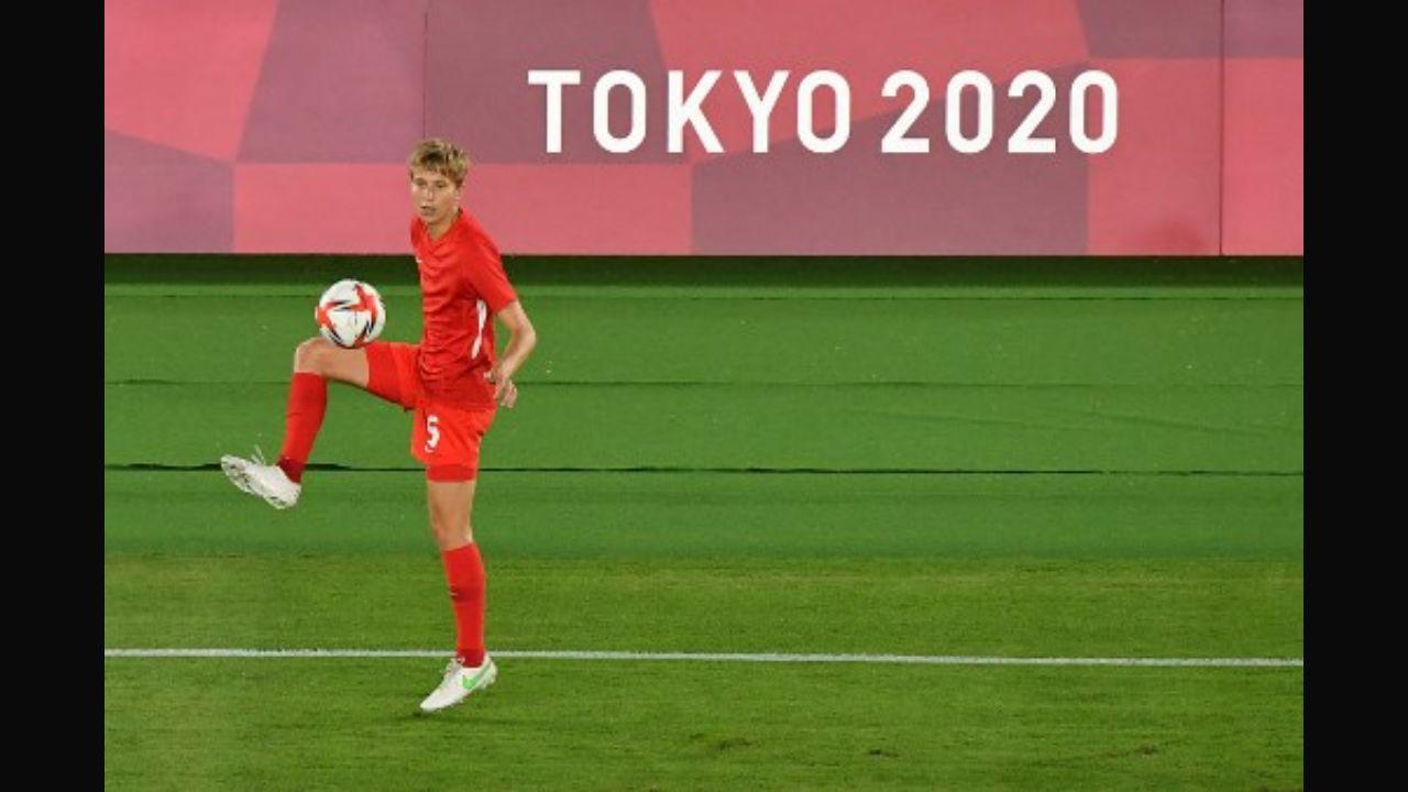 Laurel Hubbard wasn’t the only transgender athlete to make history at the 2020 Tokyo Olympics, as the Canadian midfielder Quinn became the first trans athlete to win a medal at the Olympics after the Canadian football team defeated Sweden in the final. Quinn goes by one name and is non-binary, using gender neutral pronouns. They came out earlier this year in an Instagram post, and have previously represented the team at the 2016 Rio Games. In this photo, Canada's midfielder Quinn warms up prior to the 2020 Tokyo Olympic Games women's final football match at the International Stadium Yokohama in Yokohama on August 6, 2021. Photo: AFP 