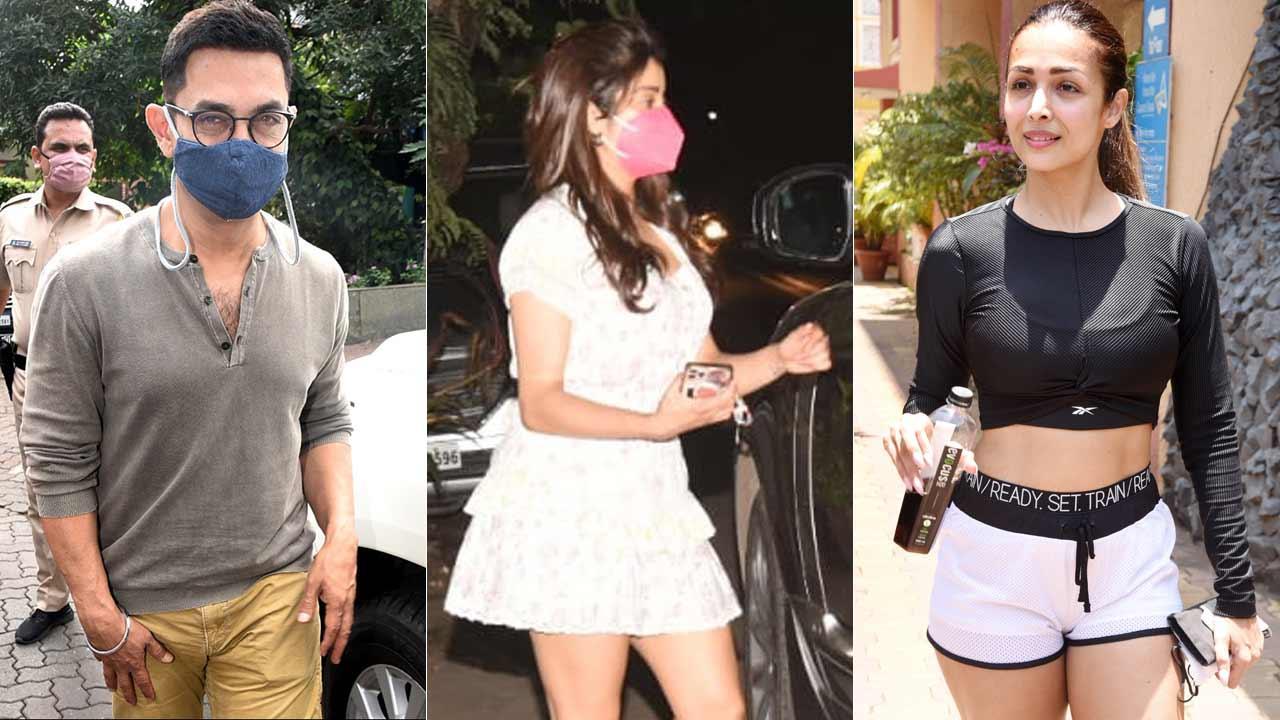 Aamir Khan, Janhvi Kapoor, Malaika Arora, Karisma with daughter Samiera spotted