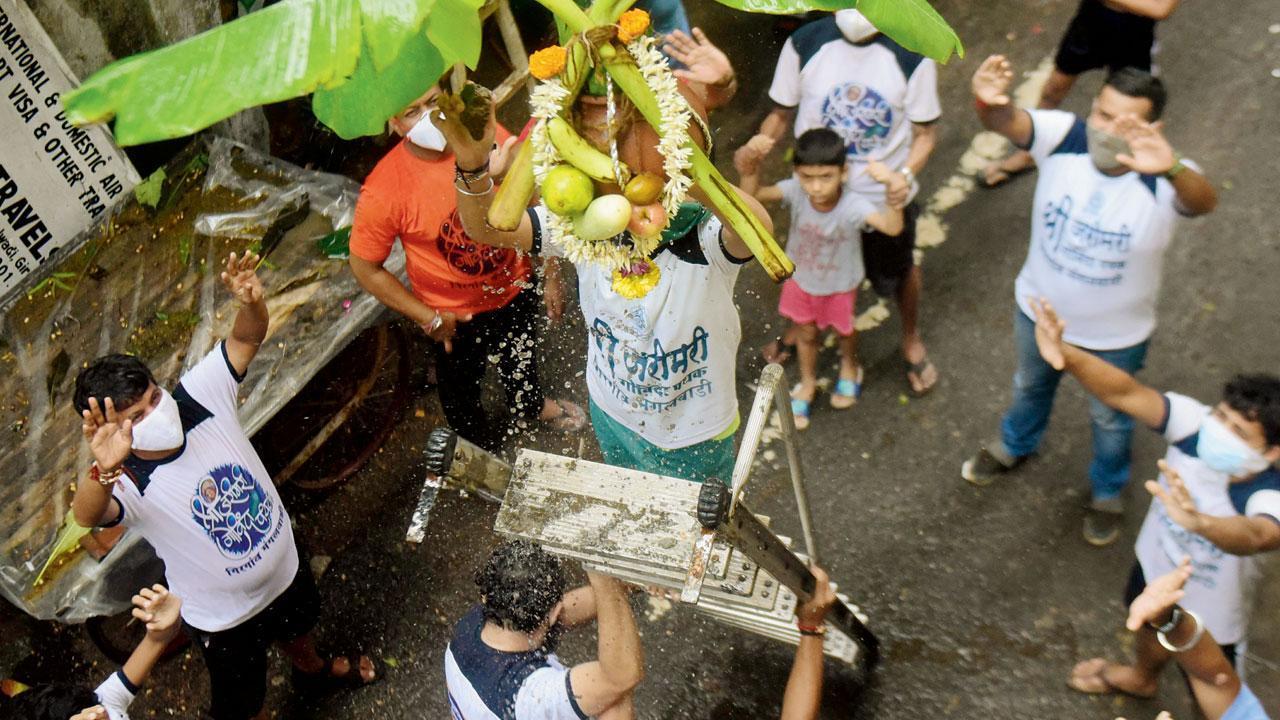 Mumbai: MNS workers defy ban to celebrate 'Dahi Handi' festival