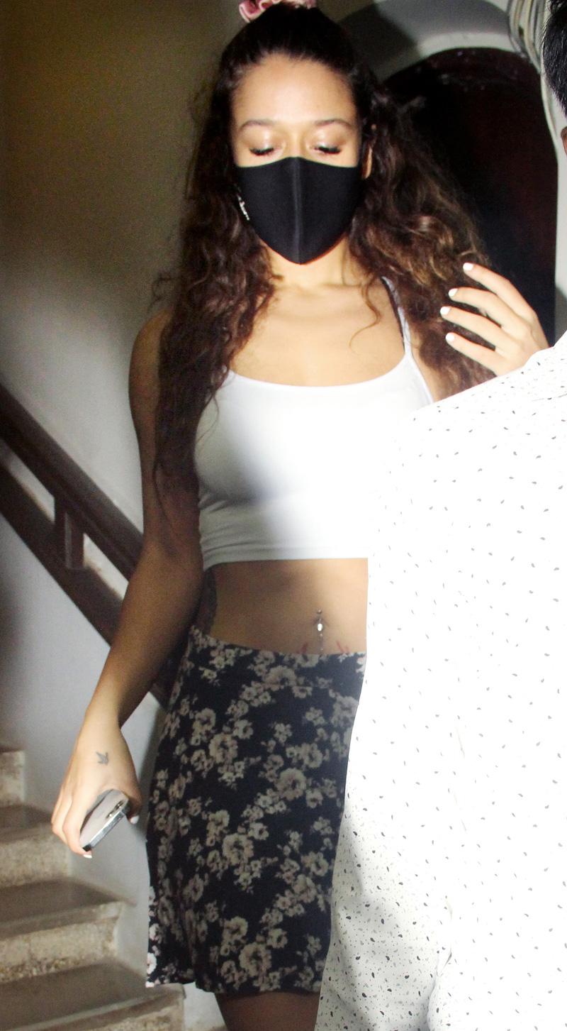 Tiger Shroff's sister and Instagram sensation Krishna Shroff was spotted at a studio in Bandra.