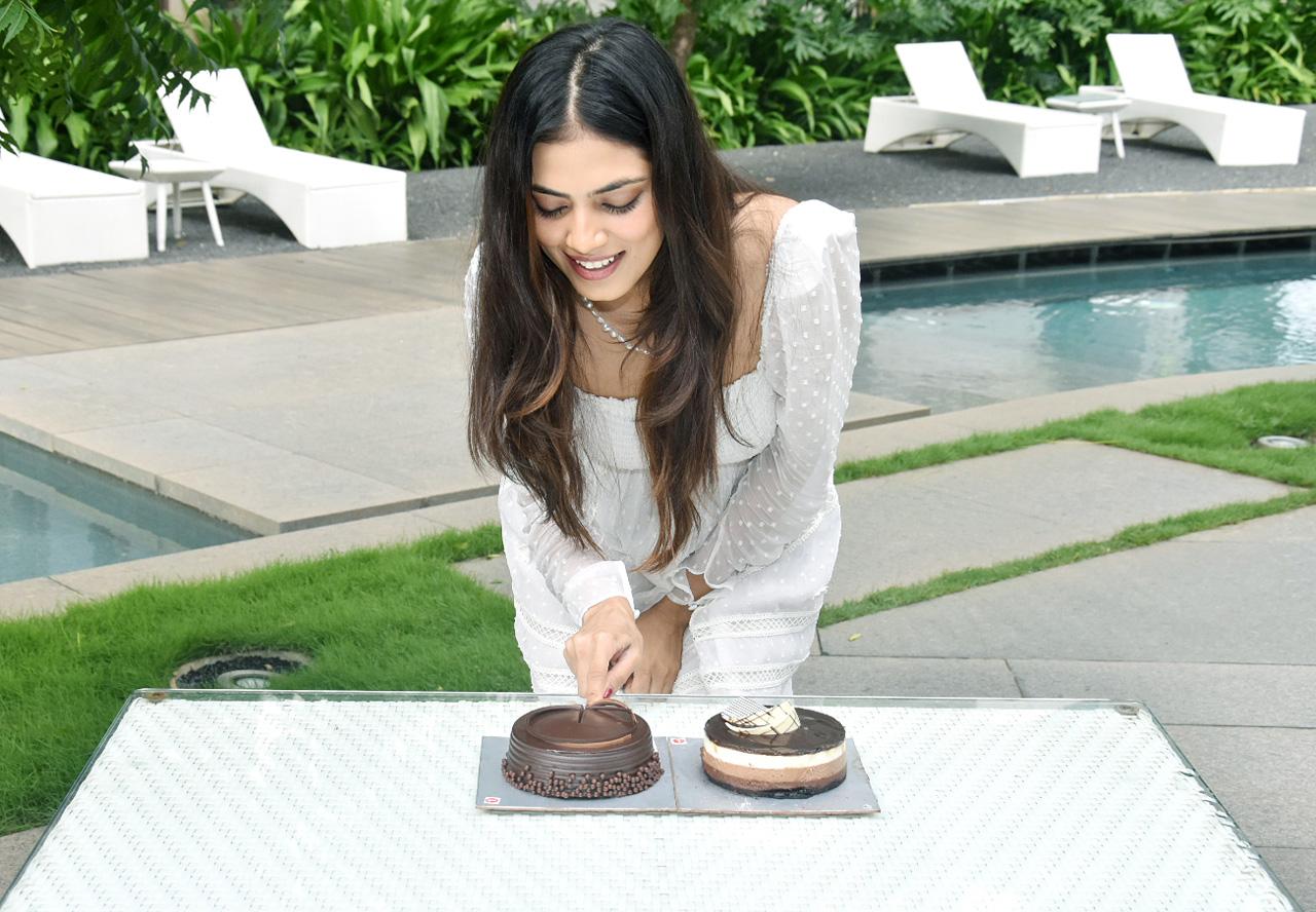 South star Malavika Mohanan, who also turned a year older, celebrated her birthday with the media at her residence in Oshiwara.