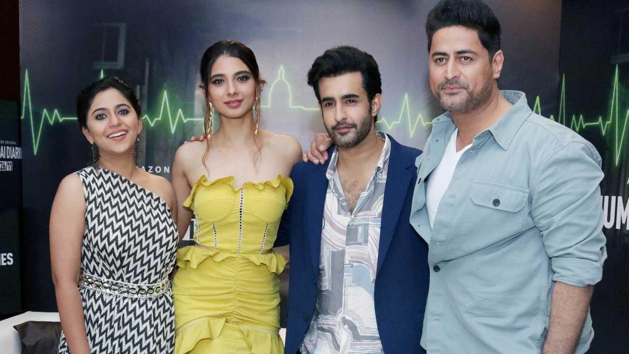 The cast of 'Mumbai Diaries 26/11' promote the series in Juhu