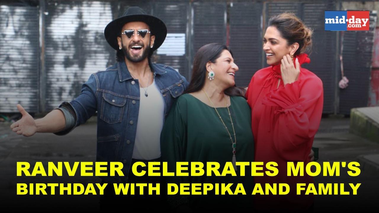 Ranveer Singh celebrates mom's birthday with Deepika Padukone and family