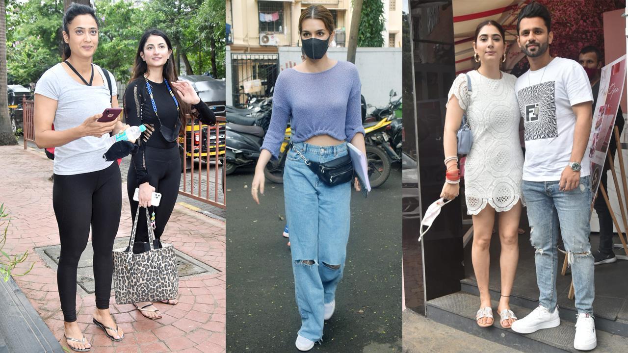 Shweta Tiwari with Palak, Kriti Sanon, Rahul and Disha spotted in Mumbai