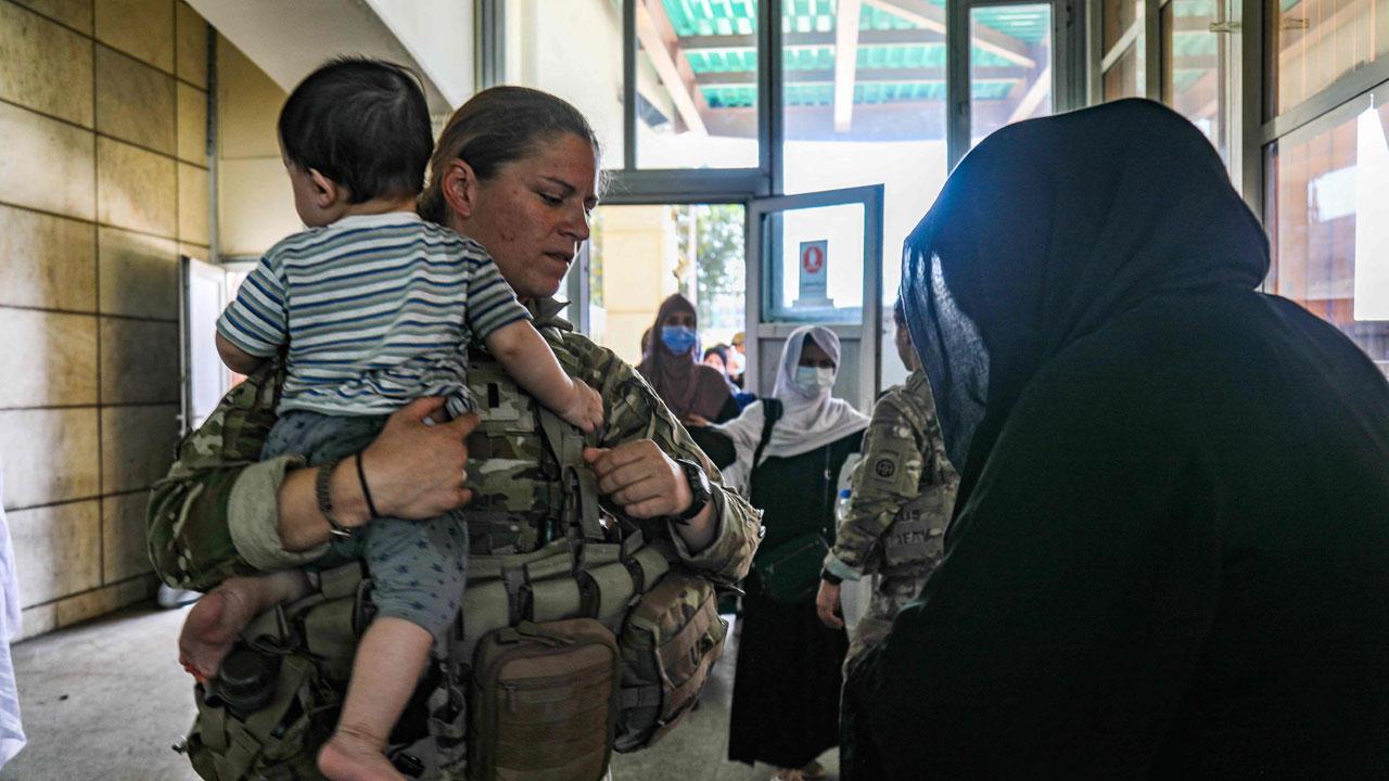 Girl born on evacuation flight from Afghanistan named for plane