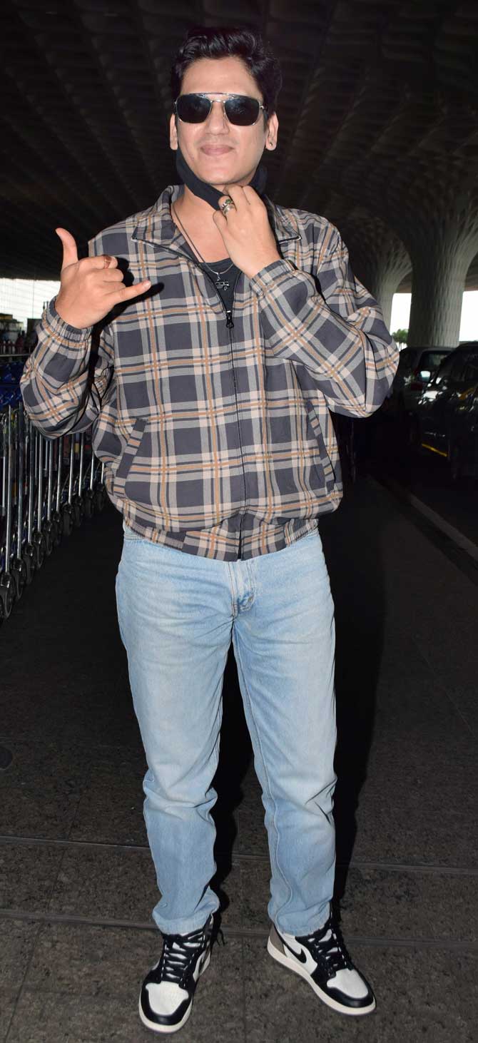 Vijay Varma, known for his nuanced performance in Gully Boy, was also clicked at Mumbai airport. He will soon be seen in 'Hurdang', also starring Sunny Kaushal and Nushrratt Bharuccha.