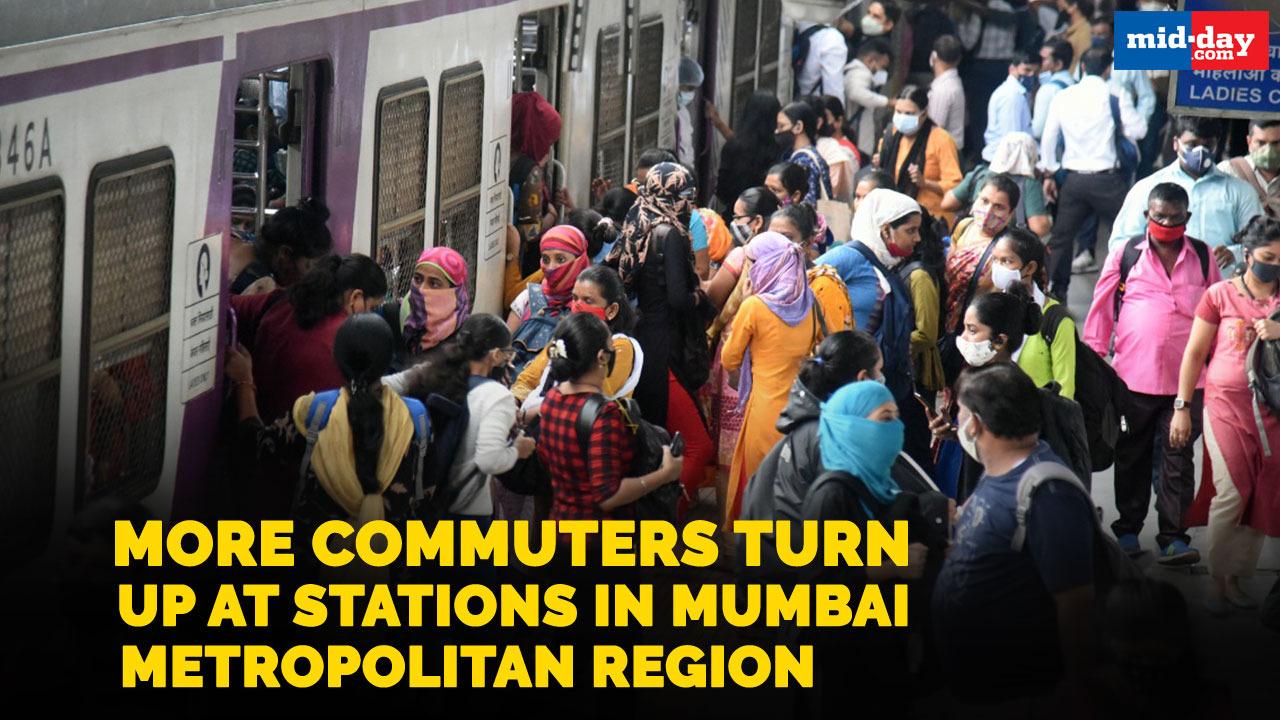 More commuters turn up at stations in Mumbai Metropolitan Region