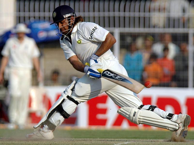 MS Dhoni in action during the fifth day of the first Test match between India and England at the Vidharba Cricket Association Stadium in Nagpur