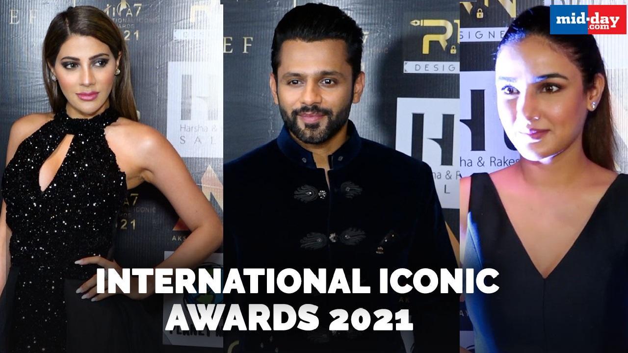 Rahul Vaidya, Nikki Tamboli, Aly Goni at International Iconic Awards Season 7