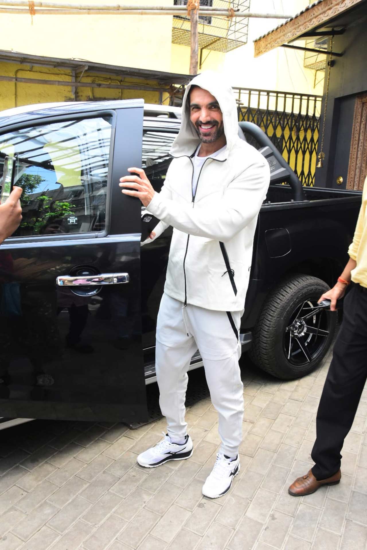 John Abraham, who works out at the same gym where Riteish and Genelia are often spotted, was all smiles when clicked in Bandra. On the work front, John has Satyameva Jayate 2, which also stars Divya Khosla Kumar playing a pivotal role among others.