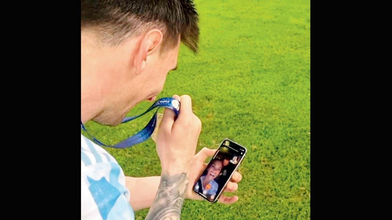 Messi paid to share WhatsApp video call with wife Antonela after Copa win